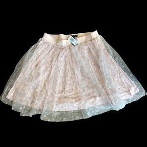 Torrid Blush Pink Star Tulle Mini Skater Skirt